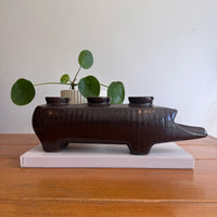 Rare Redwing Ceramic Pig Candle Holder