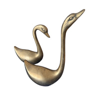 Set of 2 Brass Swans