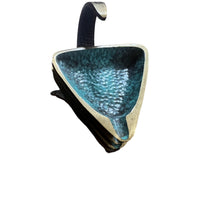 Midcentury Triangular Enameled Metal Ashtray Set of 4