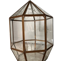 Glass and Brass Geometric Terrarium