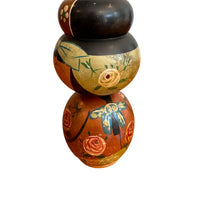 Antique Hand-Painted Japanese Kokeshi Doll Authentic, Traditional Japanese Art Collectible (Sold Separately)