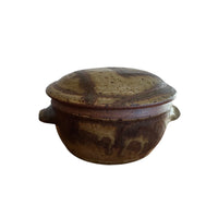 Small Lodewick Vintage Studio Pottery Ikebana Ceramic Pot with Lid baking Dish