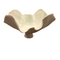 Pedestal Ceramic Dish Sea Foam Green