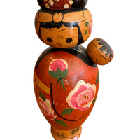 Antique Hand-Painted Japanese Kokeshi Doll Authentic, Traditional Japanese Art Collectible (Sold Separately)
