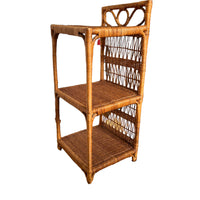 Wicker Woven Bookshelf Organizer Storage Spice Rack Bathroom storage