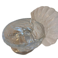 LE Smith Turkey Candy Dish Clear Glass