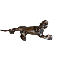 Antique Brass Tiger Statue Sculpture
