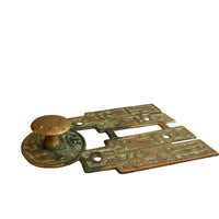 Brutalist 1970s Solid Brass Cabinet Pull Vintage Mid-Century Modern Hardware