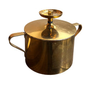 Brass Tommi Parzinger for Dorlyn Silversmith Lidded Holder Hollywood Regency