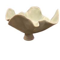 Pedestal Ceramic Dish Sea Foam Green