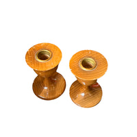 Myrtle Wood Pedestal Candle holders