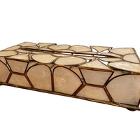 Capiz Shell Vintage Tissue Box Holder