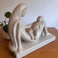 Haeger Ceramic Mom Mother Baby Sculpture Statue Midcentury Vintage