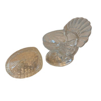 LE Smith Turkey Candy Dish Clear Glass