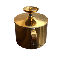 Brass Tommi Parzinger for Dorlyn Silversmith Lidded Holder Hollywood Regency