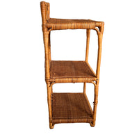 Wicker Woven Bookshelf Organizer Storage Spice Rack Bathroom storage