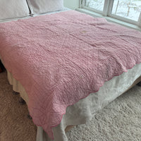 Hand Stitched Patchwork Quilt Colorful Antique Vintage
