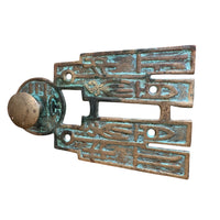 Brutalist 1970s Solid Brass Cabinet Pull Vintage Mid-Century Modern Hardware