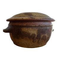 Small Lodewick Vintage Studio Pottery Ikebana Ceramic Pot with Lid baking Dish