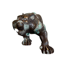 Antique Brass Tiger Statue Sculpture