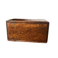 Antique Oak Puzzle Box Sewing