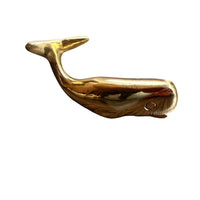 Small Vintage Brass Whale