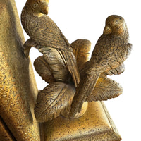 Set of 2 Gold Palm and Bird Resin Bookends White Lotus