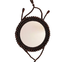 Wood Beaded Wall Mirror