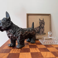 Scottish Terrier Needlepoint Statue Brass Candlestick Butter Dish (Sold Separately)
