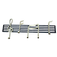Music Note Wall Hooks Vintage Brass (Each Sold Separately)