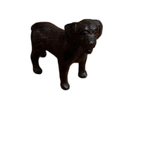 Solid Metal Dog Statue Vintage