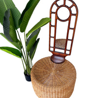 Danish Style Woven Round Stool