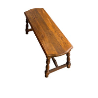Primitive carved Wood Bench Stool