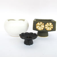 Japanese Cast Iron Cherry Blossom Flower Candle Holder