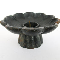 Japanese Cast Iron Cherry Blossom Flower Candle Holder