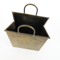 Gio Ponti Designer Brass Paper Shopping Bag Made in Italy Vintage