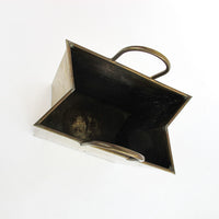 Gio Ponti Designer Brass Paper Shopping Bag Made in Italy Vintage