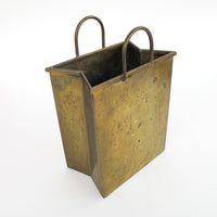 Gio Ponti Designer Brass Paper Shopping Bag Made in Italy Vintage