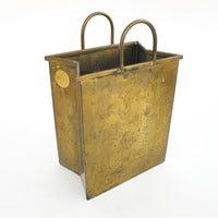 Gio Ponti Designer Brass Paper Shopping Bag Made in Italy Vintage