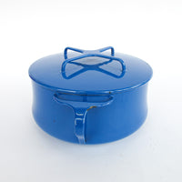 Midcentury Blue Small Dansk French Cook Pot with Lid