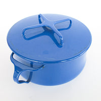 Midcentury Blue Small Dansk French Cook Pot with Lid