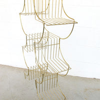 Midcentury Pagoda Flashed Metal Plant Stand Retro MCM Wire Rack (Each Sold Separately)
