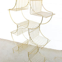 Midcentury Pagoda Flashed Metal Plant Stand Retro MCM Wire Rack (Each Sold Separately)
