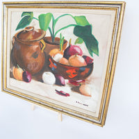 Moody Colorful Still Life Painting Framed and Signed A. Fall