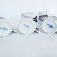 Salamander Taiwan 1991 90's Ceramic Fish Mugs (Sold Individually)