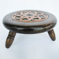 Nordic Gaelic Vintage Hand Carved wood Stool