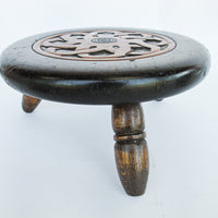 Primitive Hand Carved Gaelic Nordic Wood Stool
