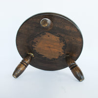 Primitive Hand Carved Gaelic Nordic Wood Stool