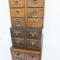 Antique Card Catalog Index Cabinets (Each Sold Separately)