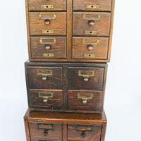 Antique Card Catalog Index Cabinets (Each Sold Separately)